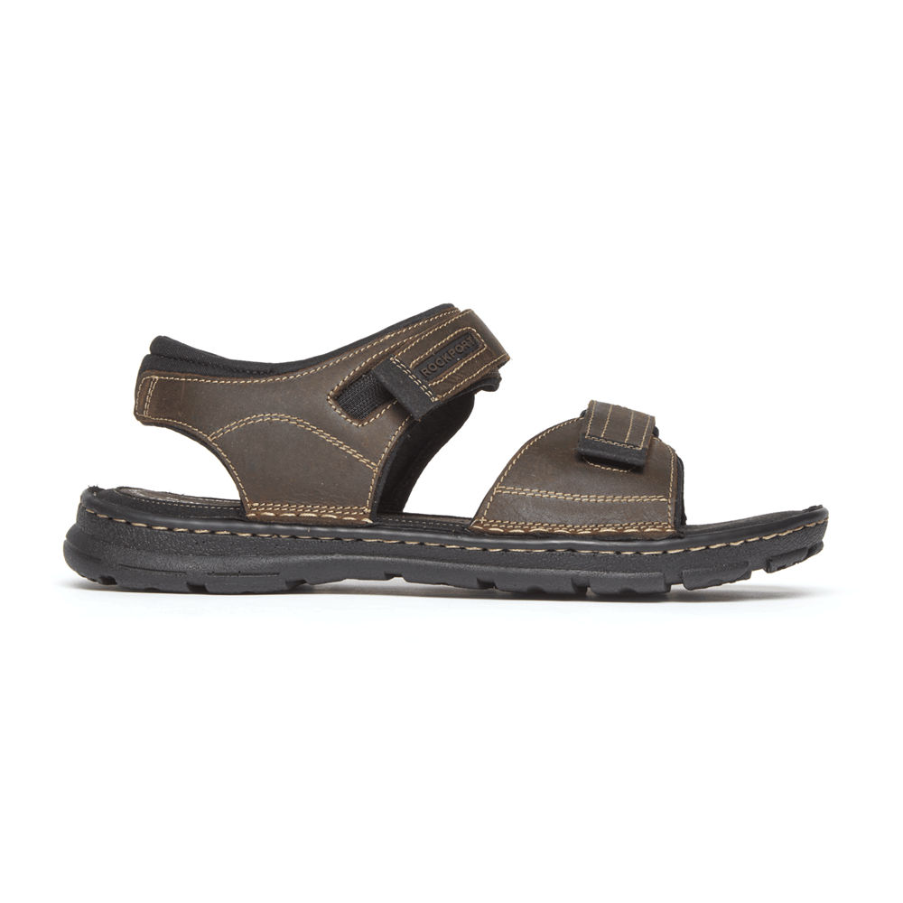 Rockport Mens Sandals Brown - Darwyn Quarter Strap - UK 376-WVRJSD